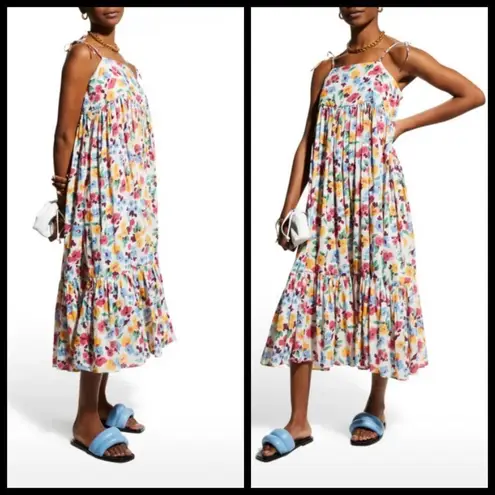 The Great ππ The Dainty Dress ~ Midi 100% Cotton Tropical Floral Large L NWT