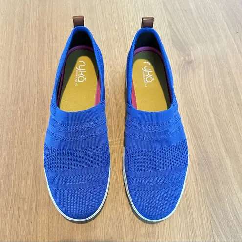 Ryka Hera Slip-On Shoes Blue Sz 11 Casual Comfort Knit Loafers Sneakers Luxury