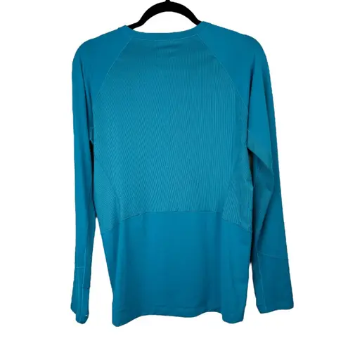 Mountain Hardwear Womens Long Sleeve Crewneck Top Sz Large Teal Blue