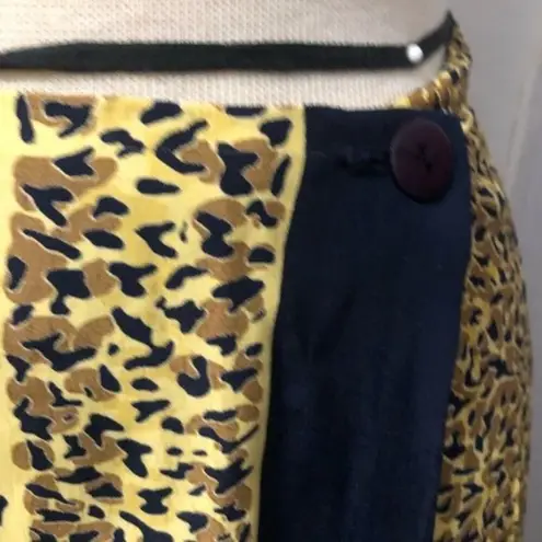 Ilyse hart 90s handkerchief navy gold beach sarong wrap maxi style skirt 8 Blue