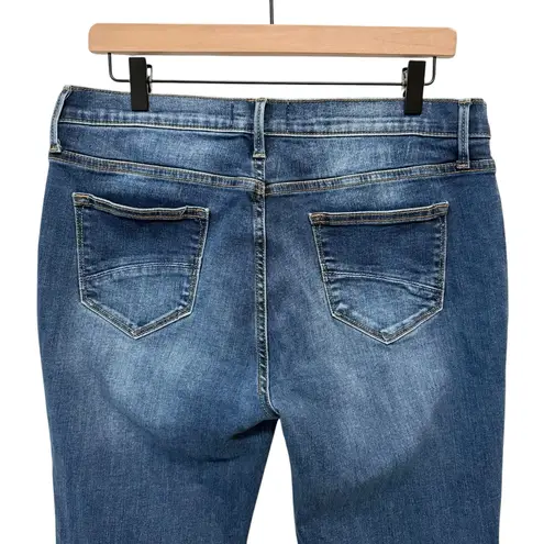 Driftwood Colette Floral Embroidery Cropped Straight Leg Jeans 32