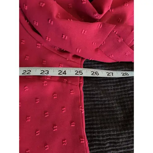 Bloomchic Red Chiffon Textured 3/4 Bell Sleeve Blouse Size 18