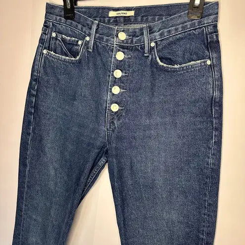 GRLFRND Karolina High Rise Button Fly 'Rather Have You' Blue Straight Jeans 27