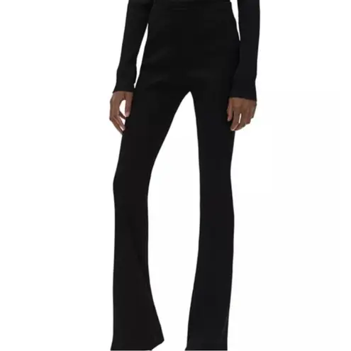 Helmut Lang • ribbed black flare leggings sz XS
