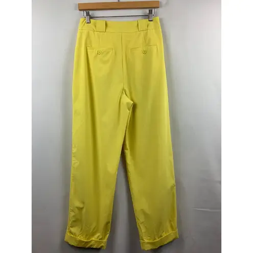 Tanya Taylor Womens Yellow Tailored Pants Size 6