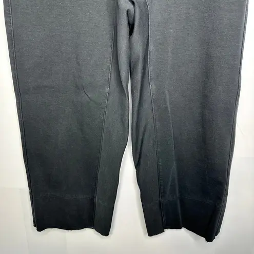 WILT Black Wide Straight Leg Crop Casual Drawstring Sweatpants XS