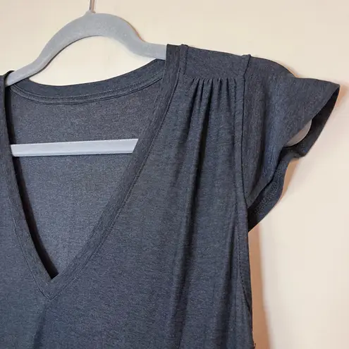 Beyond Yoga Featherweight Out & About Ruffle Tiered Mini Dress Black M