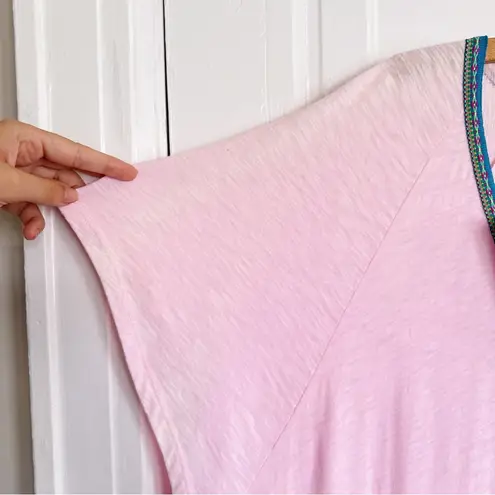 pitusa • Pima Abaya maxi dress Light Pink kaftan cover up caftan embroidered Size L