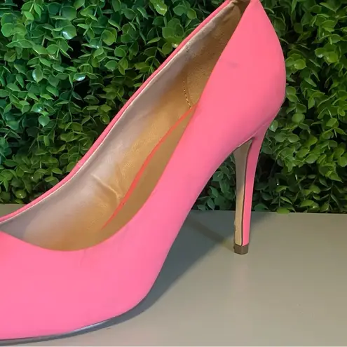 mix no. 6 Lill Fushia Leather Pointy Toe Dress Pumps Heels Shoes - Size 10