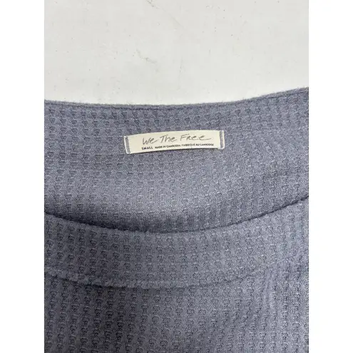 Free People  North Shore Thermal Tunic Top in a storm gray. Size small.