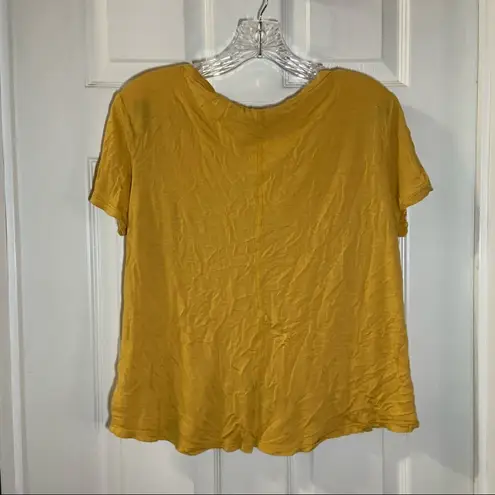 Full Tilt Essentials by  Mustard Yellow V Neck Short Sleeve Tee XL