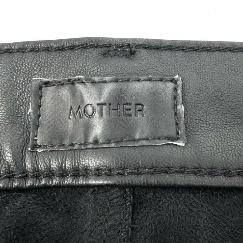 Mother Denim The Muse Pick of the Litter Black Faux Leather Skinny Jeans Size 28