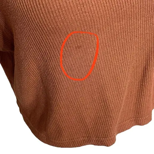 Naadam Ribbed Lightweight Cropped Top Tee Cashmere Blend Short Sleeves Size S