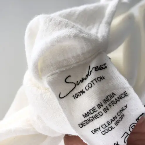 Sundress Poly Dress in Tulum White & Mix Red Embroideries Size L