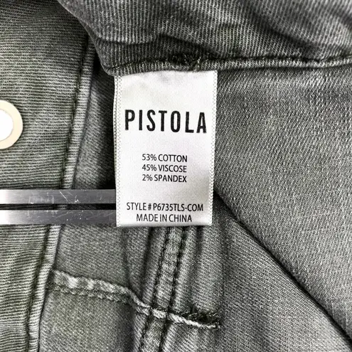Pistola Pamela Straight Leg Pant Women 31 Olive Green Crop Utility Streetwear