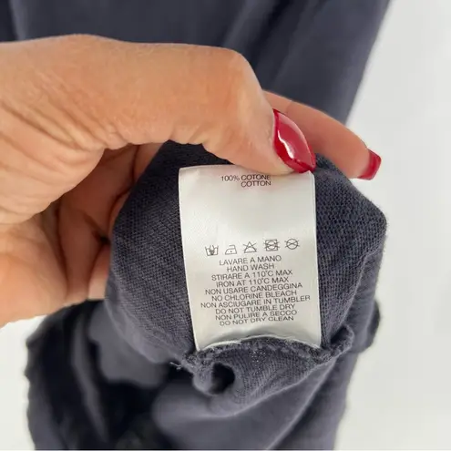 Manila Grace Soft Lightweight Cotton Dolman Sequin Sleeves Cowl Neck Dress Blue Size M