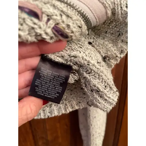 Anthropologie Knitted & Knotted
Woven Pointelle Zip Up
Cardigan Sweater Small