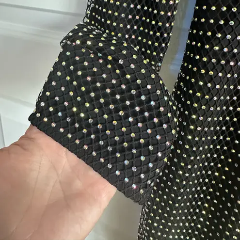 ML Monique Lhuillier Lorelei Crystal Net Gown