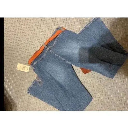 ABS Allen Schwartz Y2k Allen By ABS Jeans Nwt denim vintage with belt boho flare stretch fall vtg - Image 4