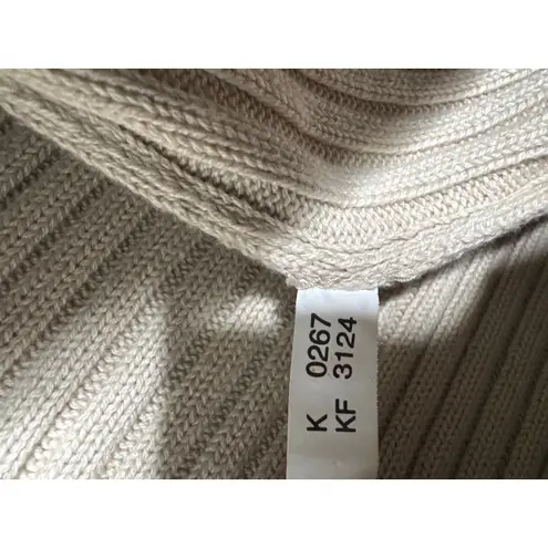 Vintage Kikit by Maurice Sasson Leather Knit sweater zipper jacket 90s Western M Tan Size M