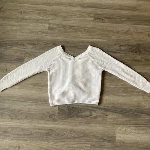 Jolie And Joy Tie Front Sweater White Size M