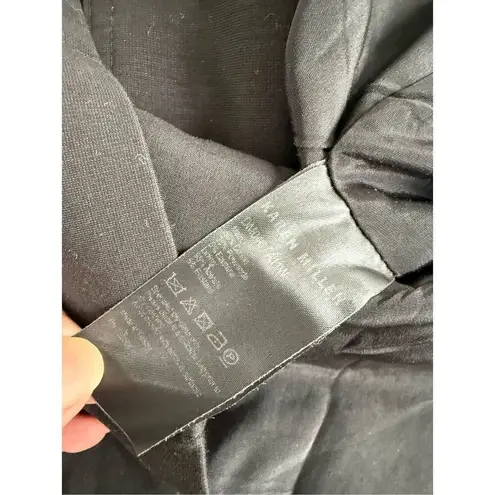 Karen Millen Black Sheath Moto Pencil Dress Silver Offset Zipper Snap $298 8