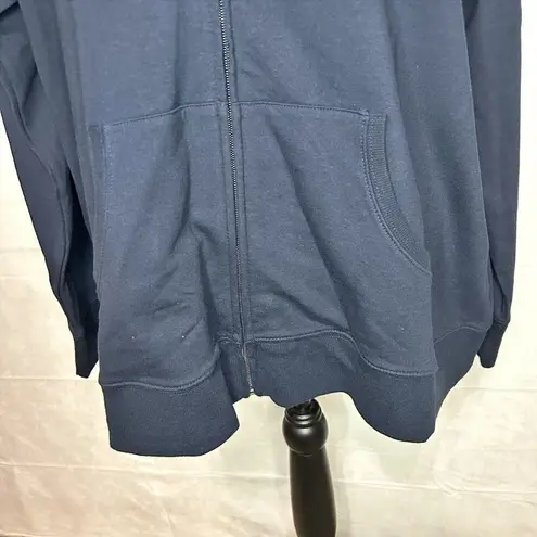 Liz Claiborne  Women's Navy Athleisure Zip-up Vented Sweatshirt Sz 2X