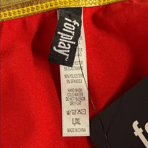 Foreplay NWT Sexy Superhero Strapless Bodysuit Costume Red Size L