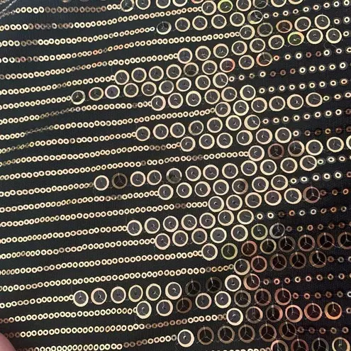 Eloquii size 16 black and gold sequin sheer shirt womans plus size cute era tour