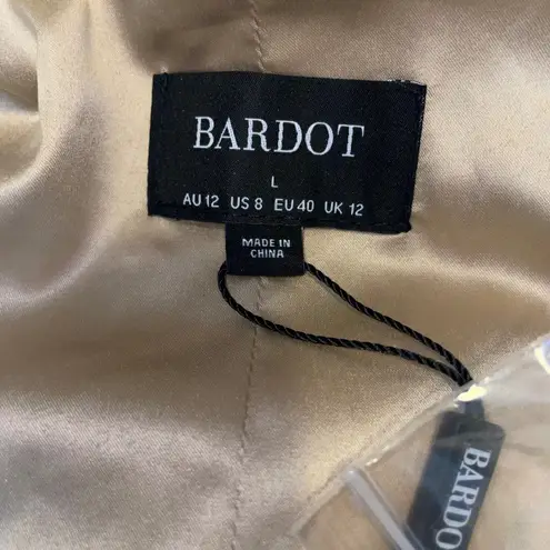 Bardot Callie Beige Tailored Vest Waistcoat L US 8 NWT Quiet Luxury Suiting