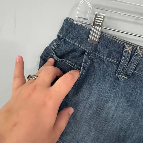 SO Denim Blue Jean Shorts Juniors Size 7 Cotton Polyester Spandex Blend