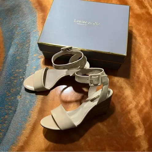 Louise et Cie New Punya Leather Wedge Sandals Nude size 8.5 spring summer