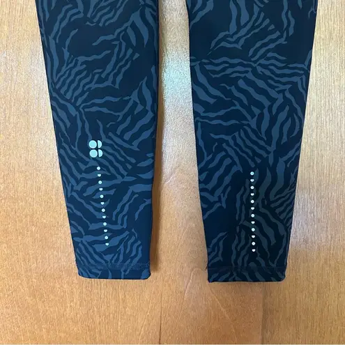 Sweaty Betty  The Zero Gravity Running Tight Leggings Grey Zebra Check Print 4-6