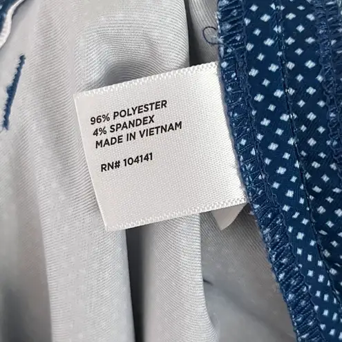 Lady Hagen Women’s Bermuda Golf Shorts Sailboats Dots Blue White Size 16