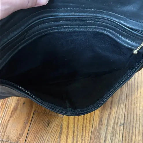 Maple Leather Company Saddlebag Crossbody Bag Purse Black Buttery Soft Leather Black