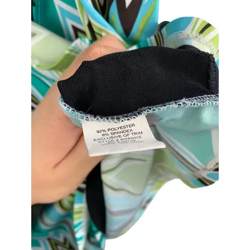 Notations  Womens Petite Chevron Wrap Top PM Polyester Spandex