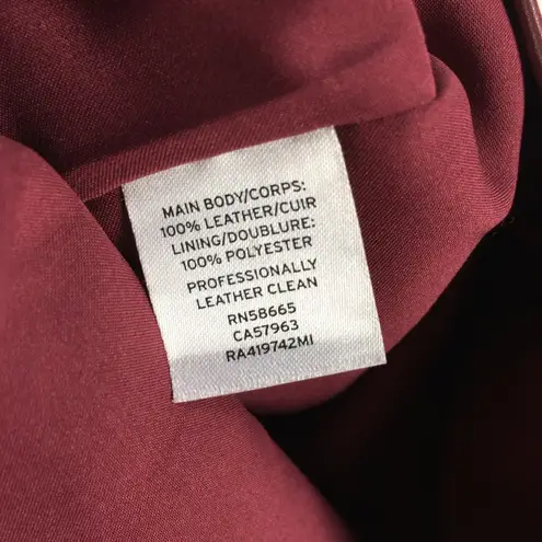 Rachel Parcell Red Grape Leather Button
Front Pencil Skirt XXS