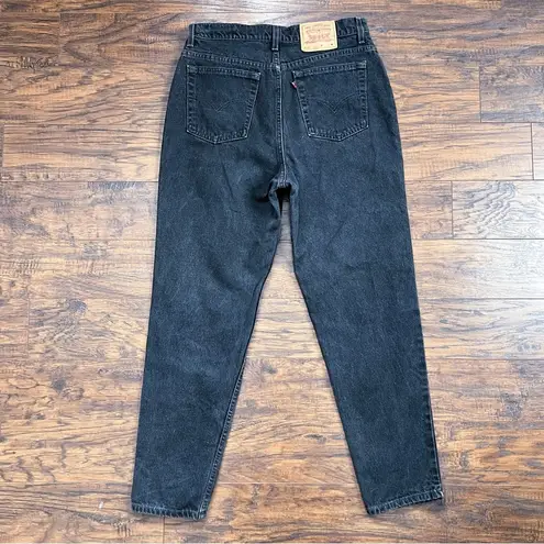 Levi's vintage • 90s Levi’s 512 jeans Slim Fit Tapered Leg black denim mom high rise