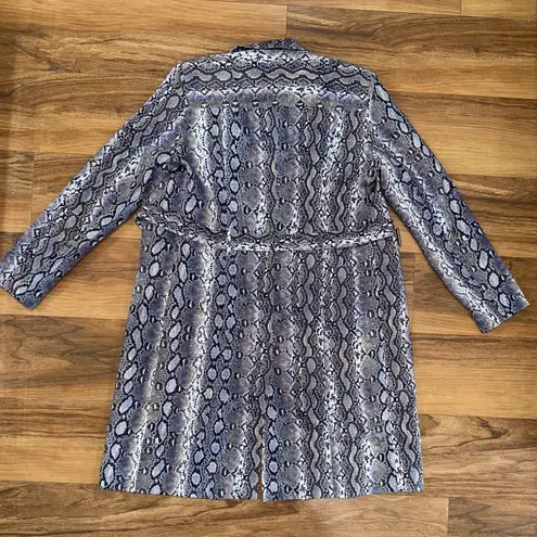 Vintage MICHAEL MICHAEL KORS purple snakeskin print cotton trench coat