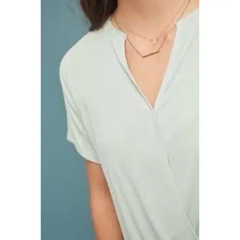 Anthropologie Saturday Sunday Womens Short Sleeve Top Sage Green Sz XS Soft