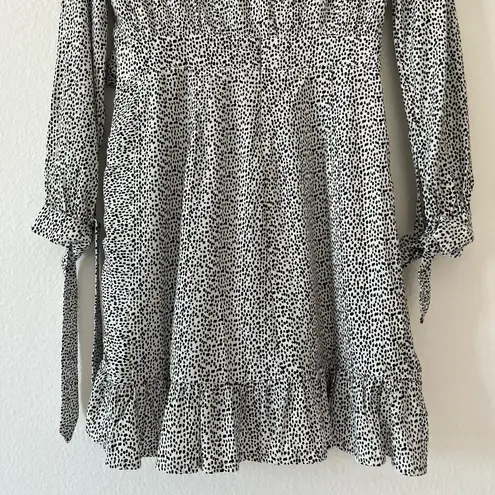 Lost Ink Petite Asymmetric Mini Dress With Tie Waist And Ruffle Hem