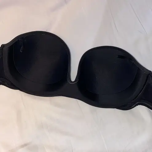 Black Padded Strapless Bra