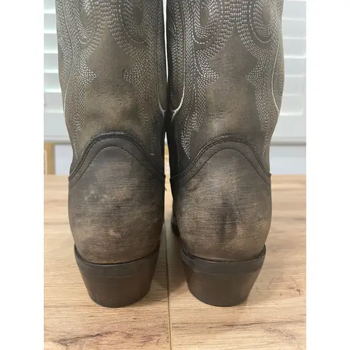 Idyllwind Women's Lawless Distressed Western Boots Black Leather Size 8 NWOB