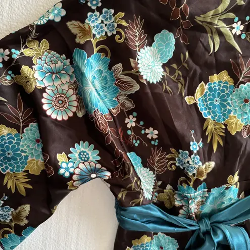 Jodi Kristopher Womens Y2K Babydoll Forest Fairy Dress 7/8 Blue Brown Formal