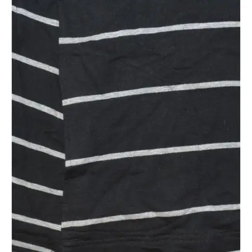 J. Jill Black Striped Pullover French Terry Sweatshirt Top Size L Pockets Casual Size L