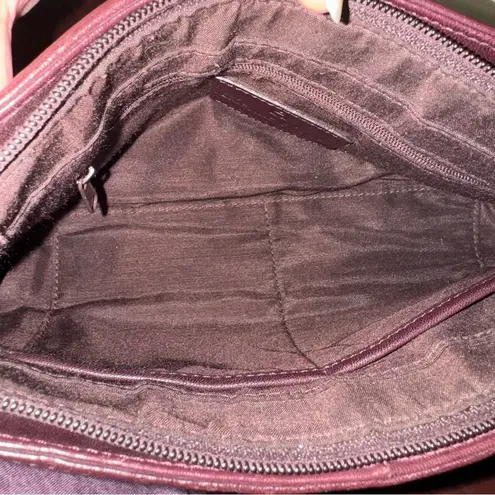 Etienne Aigner Signature Classic Shoulder Bag Purse Genuine Leather Burgundy Vtg