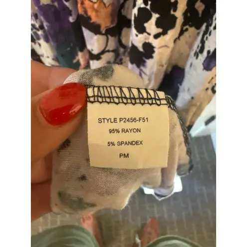 Loveappella Floral Print Maxi Dress Sleeveless V-Neck Casual Summer Dress PM