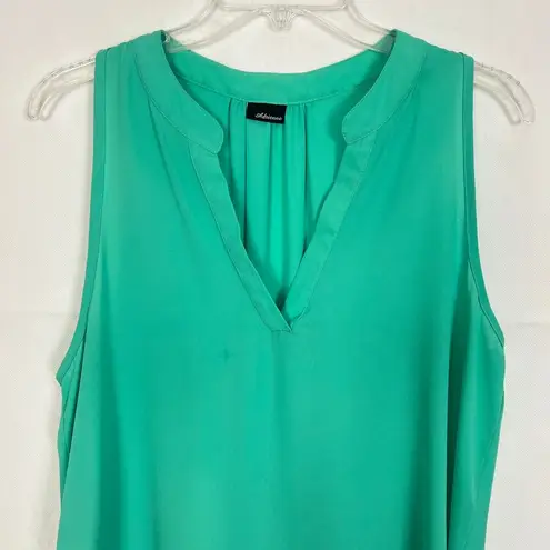 Adrienne  Sleeveless Career Wear Green Top Size M