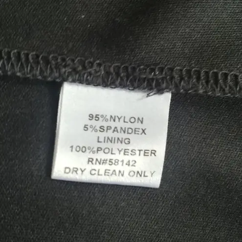 London Times Black Lace Overlay Dress