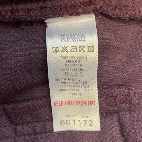 Monsoon Plum Corduroy Cropped Straight Leg Pants (Women’s Size 10)